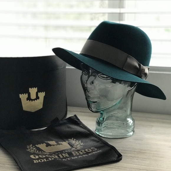 GOORIN BROS. County Line Teal Wool Hat RARE COLOR - Picture 4 of 8